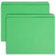 Smead Straight Tab Cut Letter Recycled Top Tab File Folder - 8 1/2" x 11" - 3/4" Expansion - Green - 10% Recycled - 100 / Box