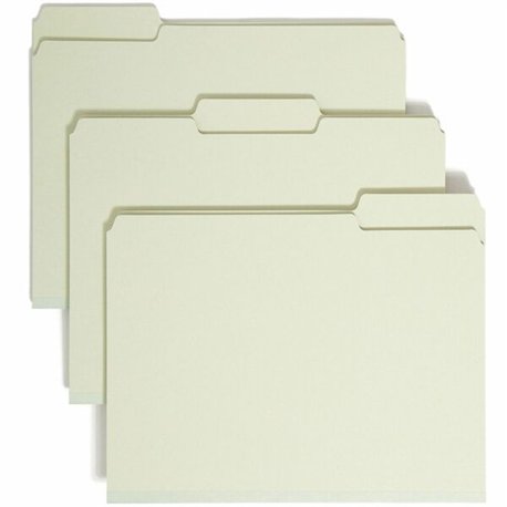 Smead 1/3 Tab Cut Letter Recycled Top Tab File Folder - 8 1/2" x 11" - 1" Expansion - Top Tab Location - Assorted Position Tab P