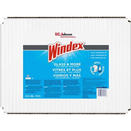 Windex Cleaner Bag-In-A-Box - Ready-To-Use - 640 fl oz (20 quart) - 1 Each - Streak-free - Blue