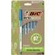 BIC Ecolutions Round Stic Ball Point Pen - Medium Pen Point - 1 mm Pen Point Size - Blue - Semi-transparent Barrel - 10 / Pack