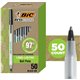 BIC Ecolutions Round Stic Ball Point Pen - Medium Pen Point - 1 mm Pen Point Size - Refillable - Black - Frost Polypropylene, Tr