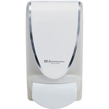 SC Johnson QuickView Manual Dispenser - Manual - 1.06 quart Capacity - Durable, Antimicrobial, Anti-bacterial - White - 1Each