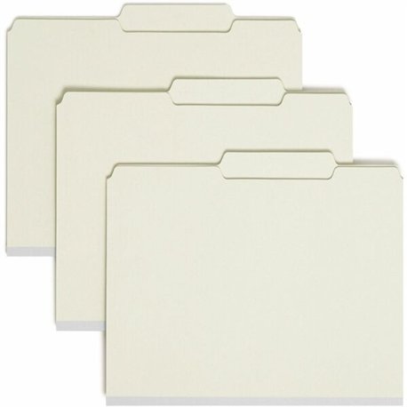 Smead 2/5 Tab Cut Letter Recycled Fastener Folder - 8 1/2" x 11" - 1" Expansion - 2 x 2S Fastener(s) - 2" Fastener Capacity for 
