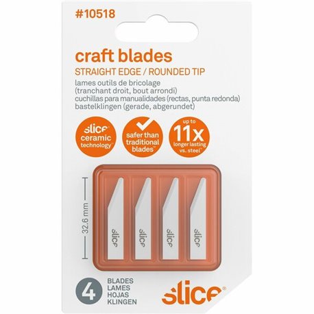 Slice Ceramic Craft Knife Cutting Blades - 1.30" Length - Non-conductive, Non-magnetic, Rust Resistant, Non-sparking - Zirconium