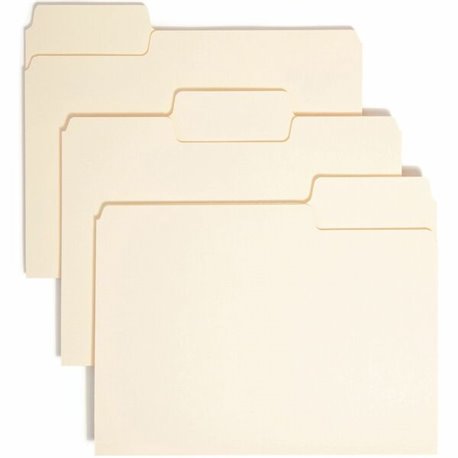 Smead SuperTab 1/3 Tab Cut Letter Recycled Top Tab File Folder - 8 1/2" x 11" - 3/4" Expansion - Top Tab Location - Assorted Pos