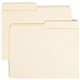 Smead 1/2 Tab Cut Letter Recycled Top Tab File Folder - 8 1/2" x 11" - 3/4" Expansion - Top Tab Location - Assorted Position Tab