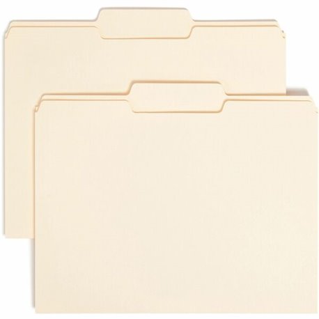 Smead 1/3 Tab Cut Letter Recycled Top Tab File Folder - 8 1/2" x 11" - 3/4" Expansion - Top Tab Location - Center Tab Position -