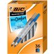 BIC Round Stic Grip Xtra-Comfort Medium Ball Point Pen, Assorted, 36 Pack - Medium Pen Point - 1.2 mm Pen Point Size - Assorted 