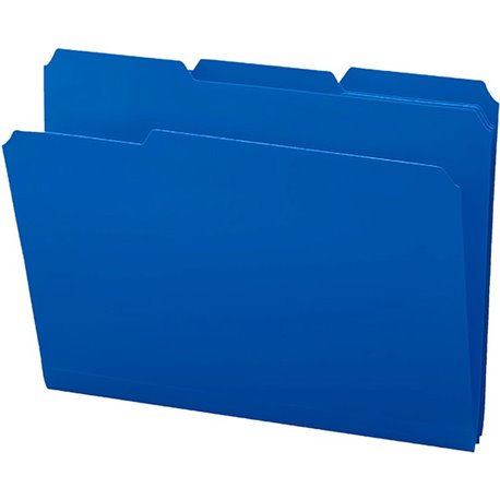 Smead 1/3 Tab Cut Letter Top Tab File Folder - 8 1/2" x 11" - Top Tab Location - Assorted Position Tab Position - Polypropylene 