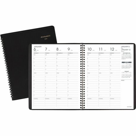 At-A-Glance Appointment Book Planner - Medium Size - Julian Dates - Weekly - 13 Month - January 2025 - January 2026 - 8:00 AM to