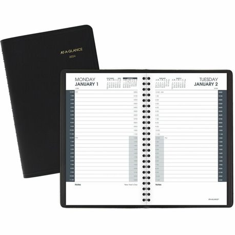 At-A-Glance Recycled Planner - Large Size - Julian Dates - Monthly - 13 Month - January 2024 - January 2025 - 1 Month Double Pag