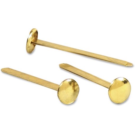 ACCO Brass Fasteners - 0.47" Head - 2" Length - 100 Sheet Capacity - Flexible, Heavy Duty, Corrosion-free, Self-piercing Point, 