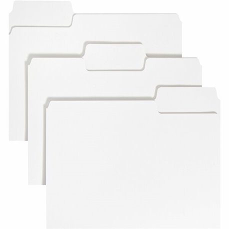 Smead SuperTab 1/3 Tab Cut Letter Recycled Top Tab File Folder - 8 1/2" x 11" - 3/4" Expansion - Assorted Position Tab Position 