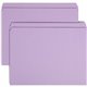 Smead Colored Straight Tab Cut Letter Recycled Top Tab File Folder - 8 1/2" x 11" - 3/4" Expansion - Lavender - 10% Recycled - 1