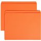 Smead Colored Straight Tab Cut Letter Recycled Top Tab File Folder - 8 1/2" x 11" - 3/4" Expansion - Orange - 10% Recycled - 100