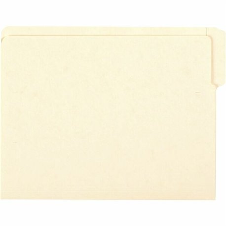 Smead Shelf-Master 1/3 Tab Cut Letter Recycled End Tab File Folder - 8 1/2" x 11" - 3/4" Expansion - End Tab Location - Assorted