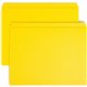 Smead Colored Straight Tab Cut Letter Recycled Top Tab File Folder - 8 1/2" x 11" - 3/4" Expansion - Yellow - 10% Recycled - 100