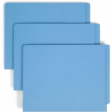 Smead Shelf-Master Straight Tab Cut Letter Recycled Fastener Folder - 8 1/2" x 11" - 3/4" Expansion - 2 x 2B Fastener(s) - 2" Fa