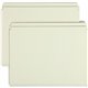 Smead Straight Tab Cut Letter Recycled Top Tab File Folder - 1" Folder Capacity - 8 1/2" x 11" - 1" Expansion - Pressboard - Gra