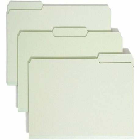 Smead 1/3 Tab Cut Letter Recycled Top Tab File Folder - 8 1/2" x 11" - 2" Expansion - Top Tab Location - Assorted Position Tab P