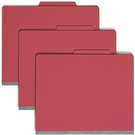 Smead Colored 2/5 Tab Cut Letter Recycled Classification Folder - 8 1/2" x 11" - 2" Expansion - 2 x 2B Fastener(s) - 2" Fastener