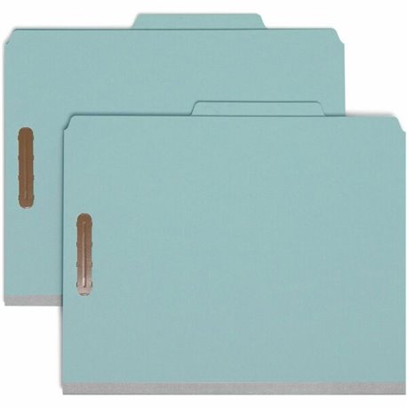 Smead 2/5 Tab Cut Letter Recycled Classification Folder - 8 1/2" x 11" - 2" Expansion - 4 x 2K Fastener(s) - 1" Fastener Capacit