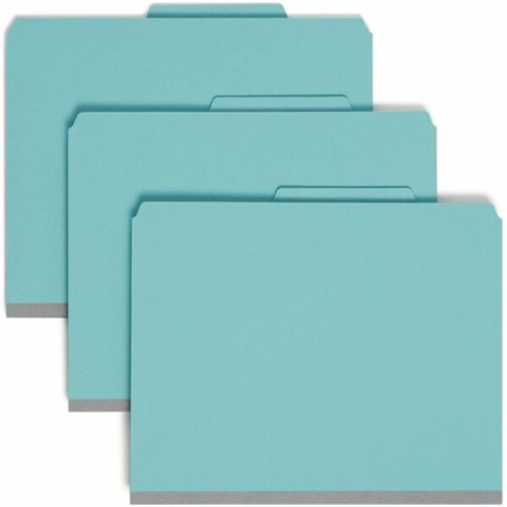 Smead SafeSHIELD 2/5 Tab Cut Letter Recycled Classification Folder - 8 1/2" x 11" - 2" Expansion - 2 x 2S Fastener(s) - 2" Faste