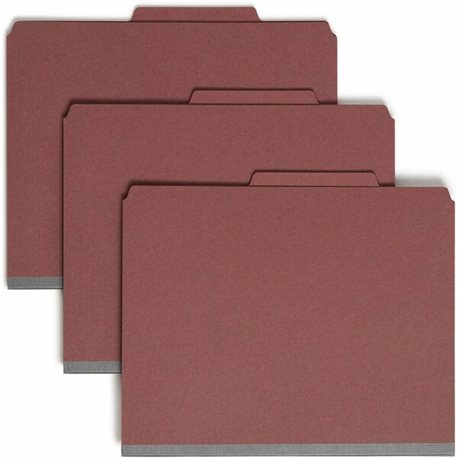 Smead SafeSHIELD 2/5 Tab Cut Letter Recycled Classification Folder - 8 1/2" x 11" - 2" Expansion - 2 x 2S Fastener(s) - Folder -