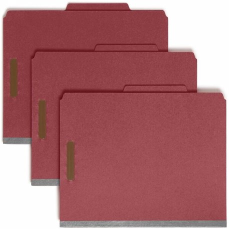 Smead 2/5 Tab Cut Letter Recycled Classification Folder - 8 1/2" x 11" - 2" Expansion - 6 x 2K Fastener(s) - Top Tab Location - 