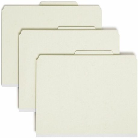 Smead SafeSHIELD 3-Divider Classification Folders - Letter - 8 1/2" x 11" Sheet Size - 3" Expansion - 2 Fastener(s) - 2" Fastene