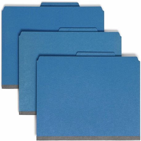 Smead SafeSHIELD 2/5 Tab Cut Letter Recycled Classification Folder - 8 1/2" x 11" - 3" Expansion - 2 x 2S Fastener(s) - 2" Faste