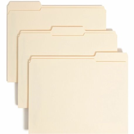 Smead 1/3 Tab Cut Letter Recycled Fastener Folder - 8 1/2" x 11" - 3/4" Expansion - 2 x 2S Fastener(s) - Top Tab Location - Asso