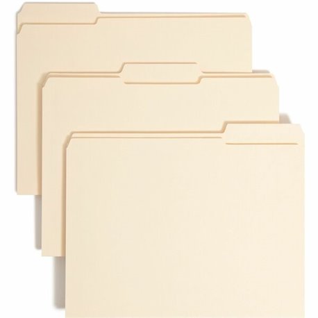 Smead 1/3 Tab Cut Letter Recycled Fastener Folder - 8 1/2" x 11" - 1 1/2" Expansion - 2 x 2B Fastener(s) - 1 1/2" Fastener Capac