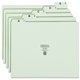 Smead 1/5 Tab Cut Letter Recycled Top Tab File Folder - 8 1/2" x 11" - Assorted Position Tab Position - Pressboard - Green - 100