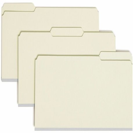 Smead 1/3 Tab Cut Letter Recycled Fastener Folder - 8 1/2" x 11" - 1" Expansion - 2 x 2S Fastener(s) - 2" Fastener Capacity for 