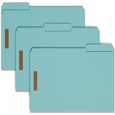 Smead 1/3 Tab Cut Letter Recycled Fastener Folder - 8 1/2" x 11" - 125 Sheet Capacity - 1" Expansion - 2 x 2K Fastener(s) - Asso