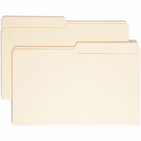 Smead 1/2 Tab Cut Legal Recycled Top Tab File Folder - 8 1/2" x 14" - 3/4" Expansion - Top Tab Location - Assorted Position Tab 