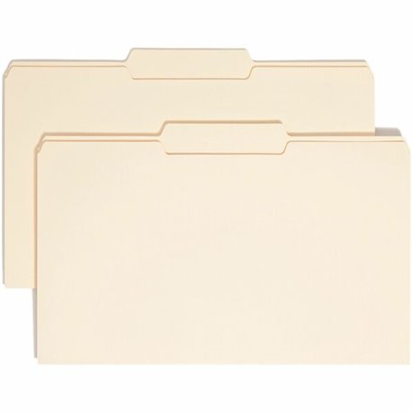 Smead 1/3 Tab Cut Legal Recycled Top Tab File Folder - 8 1/2" x 14" - 3/4" Expansion - Top Tab Location - Second Tab Position - 