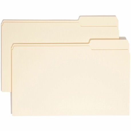 Smead 1/3 Tab Cut Legal Recycled Top Tab File Folder - 8 1/2" x 14" - 3/4" Expansion - Top Tab Location - Third Tab Position - M