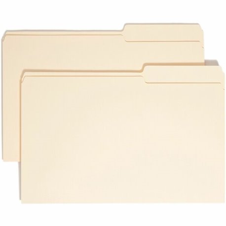 Smead 2/5 Tab Cut Legal Recycled Top Tab File Folder - 8 1/2" x 14" - 3/4" Expansion - Top Tab Location - Right Tab Position - M