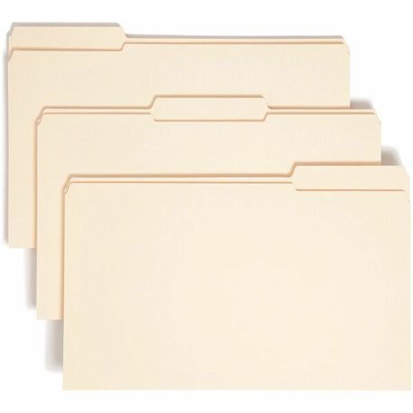 Smead 1/3 Tab Cut Legal Recycled Expanding File - 8 1/2" x 14" - 1 1/2" Expansion - Top Tab Location - Assorted Position Tab Pos