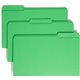 Smead Colored 1/3 Tab Cut Legal Recycled Top Tab File Folder - 8 1/2" x 14" - Top Tab Location - Assorted Position Tab Position 