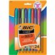 BIC Cristal Ballpoint Pen - Bold Pen Point - 1.6 mm Pen Point Size - Assorted - Translucent Barrel - 24 Pack