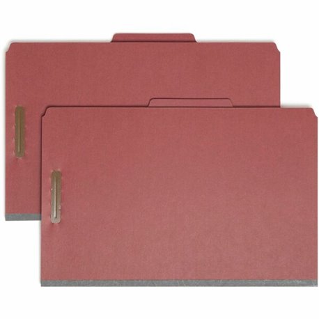 Smead 2/5 Tab Cut Legal Recycled Classification Folder - 8 1/2" x 14" - 2" Expansion - 6 x 2K Fastener(s) - 1" Fastener Capacity