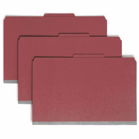 Smead Pocket Divider PressBoard Classification Folders - Legal - 8 1/2" x 14" Sheet Size - 2" Expansion - 2 x Prong K Style Fast