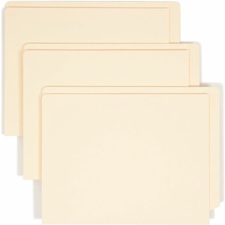 Smead Straight Tab Cut Letter Recycled File Pocket - 8 1/2" x 11" - 1 Pocket(s) - Manila - 10% Recycled - 50 / Box