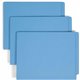 Smead Shelf-Master Straight Tab Cut Letter Recycled End Tab File Folder - 8 1/2" x 11" - 3/4" Expansion - Blue - 10% Recycled - 