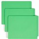 Smead Colored Straight Tab Cut Letter Recycled End Tab File Folder - 8 1/2" x 11" - 3/4" Expansion - Green - 10% Recycled - 100 