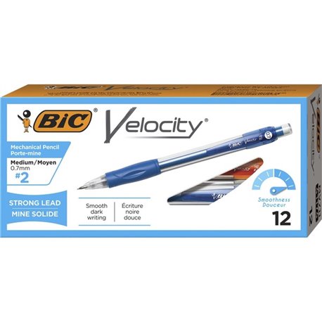 BIC Mechanical Pencils - 2 Lead - 0.7 mm Lead Diameter - Refillable - Blue Barrel - 1 Dozen