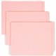 Smead Shelf-Master Straight Tab Cut Letter Recycled End Tab File Folder - 8 1/2" x 11" - Pink - 10% Recycled - 100 / Box